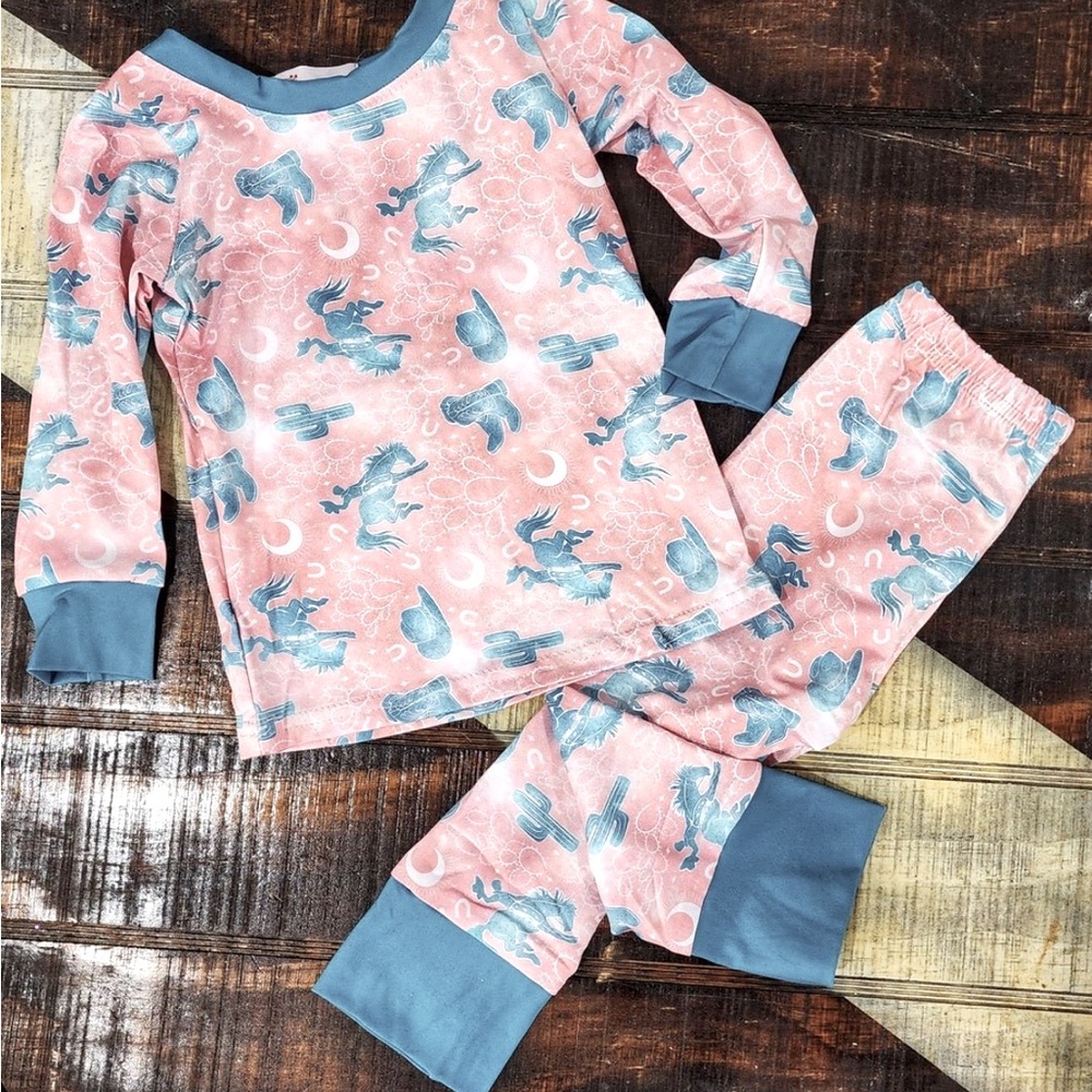 New Clover Cottage Apparel Western Themed Girls pajamas